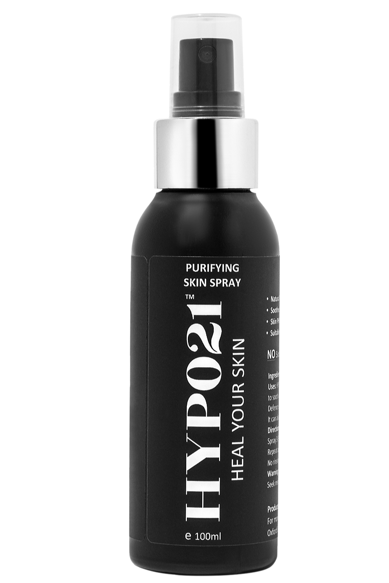 Schwarze 100ml Hypo21 Heal your skin flasche